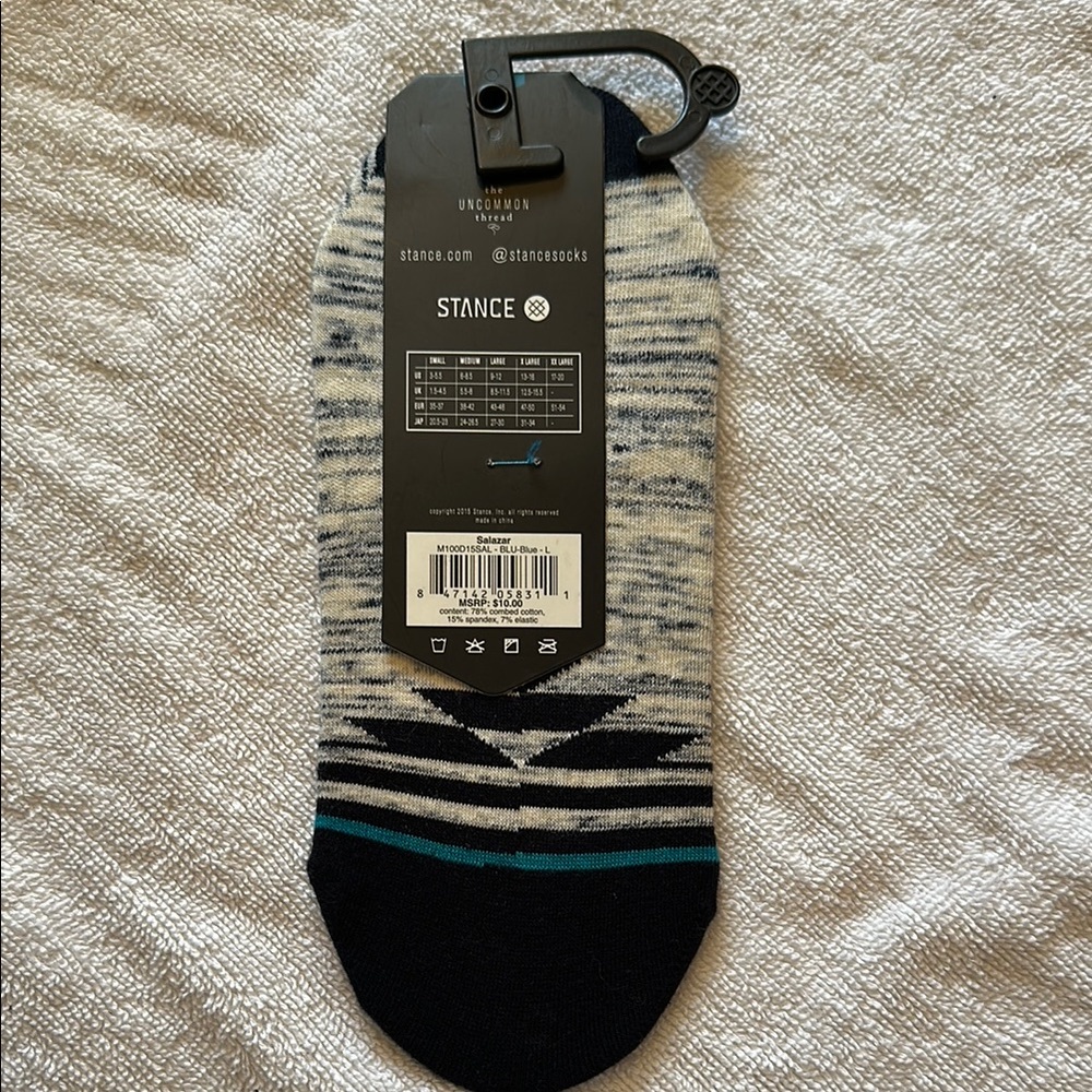 Stance Mens NoShow Super Invisible Socks Light Cushion fit115 Large 9-12 Salazar - Picture 2 of 2